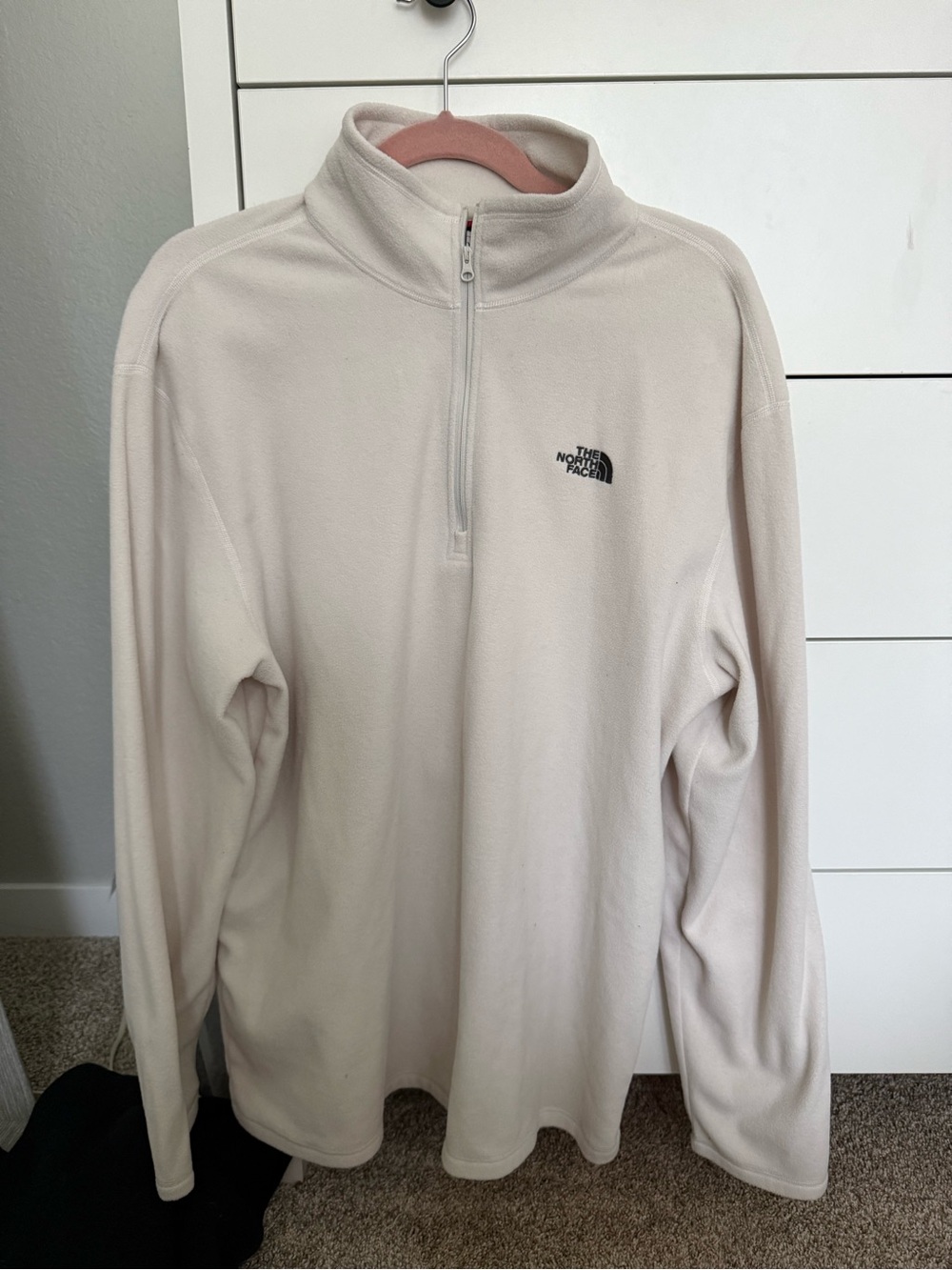 The North Face Half-Zip Fleece Pullover - Light Cream